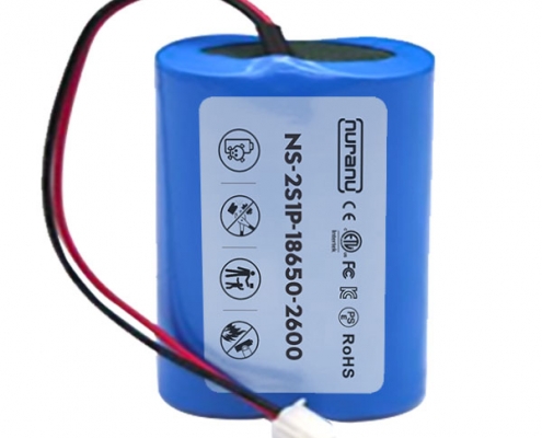 Batterie au lithium 7.4V 2.6AH 18650 pour ventilateur de charge solaire portable