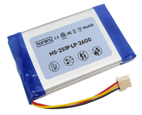 paquete de batería de polímero de litio de 7.4V 2600mAh 2.6AH para luz de flash LED