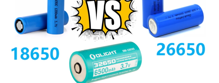 18650 vs 26650 vs 32650 battery