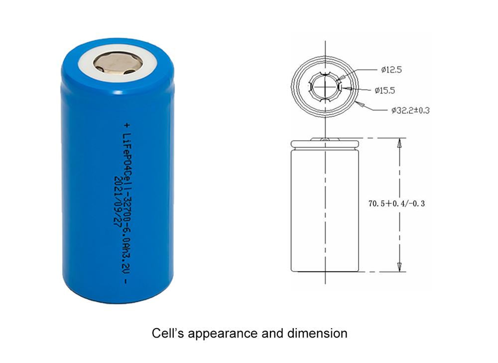 What are the dimensions of a 32700 battery?