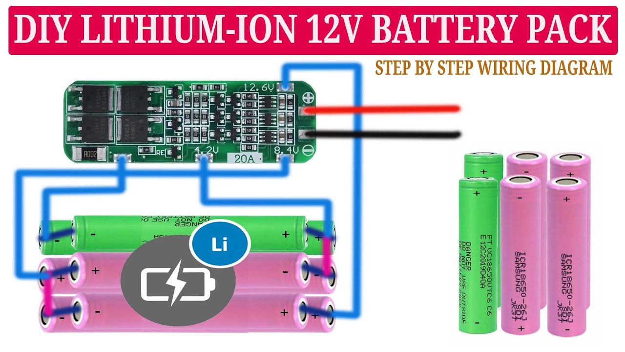 how to make a 12v 18650 battery pack