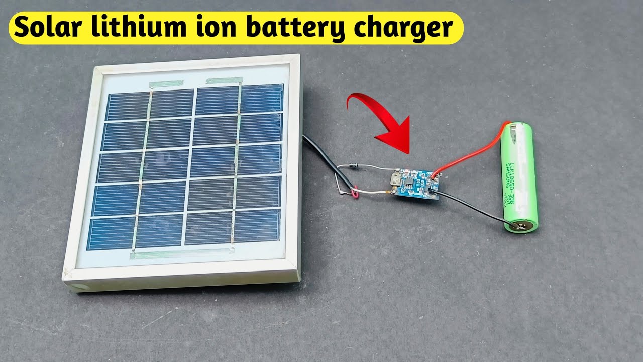 how to charge 18650 battery with solar panel