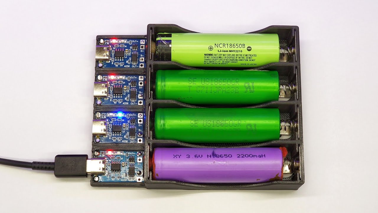 how to charge multiple 18650 batteries