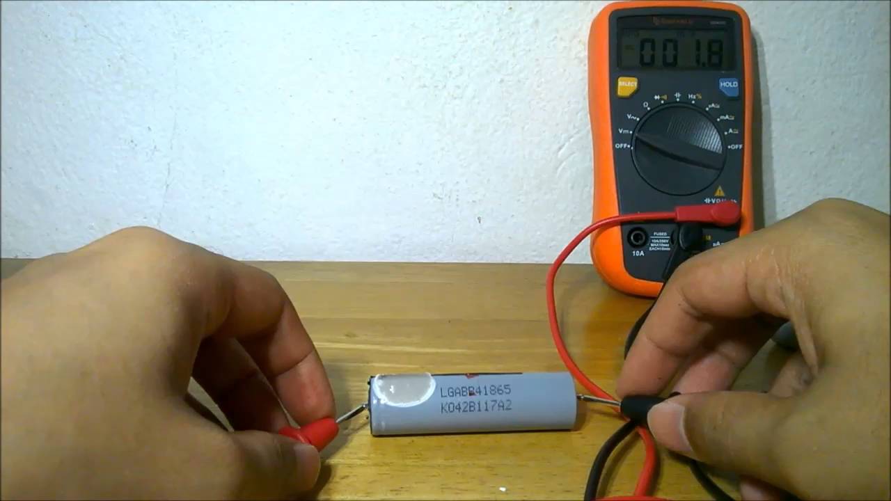 how to check 18650 battery with multimeter