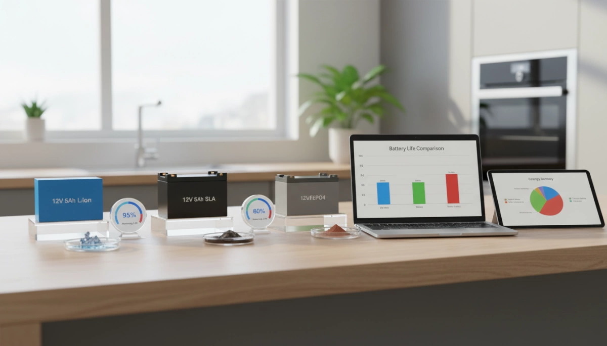 เปรียบเทียบอายุการใช้งานและเคมีของแบตเตอรี่ 12V 5Ah