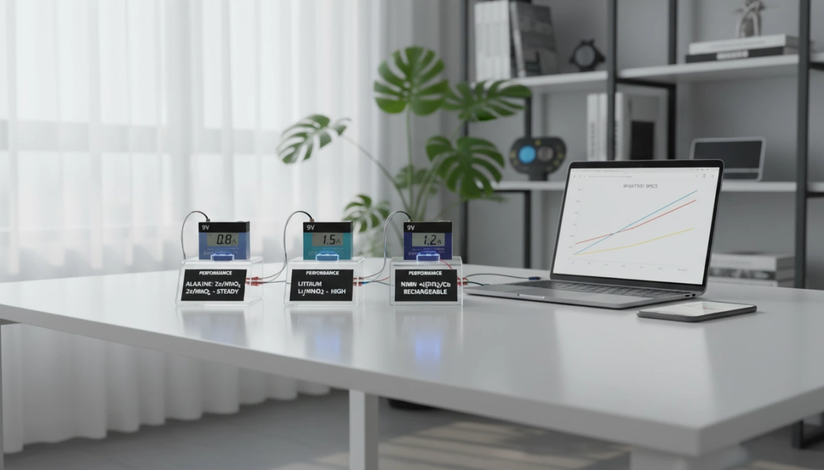 Ampères et performance chimique de la batterie 9V