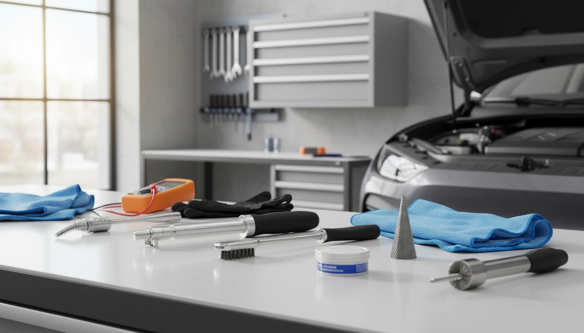 Outils de nettoyage et d'entretien des bornes de batterie