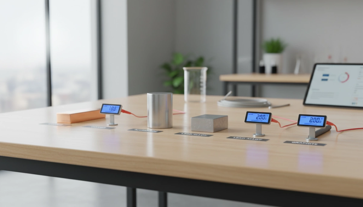 Comparaison de la conductivité des matériaux des bornes de batterie