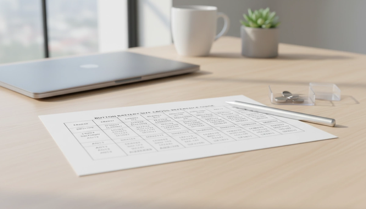 Guida di riferimento incrociato alle dimensioni delle batterie a bottone