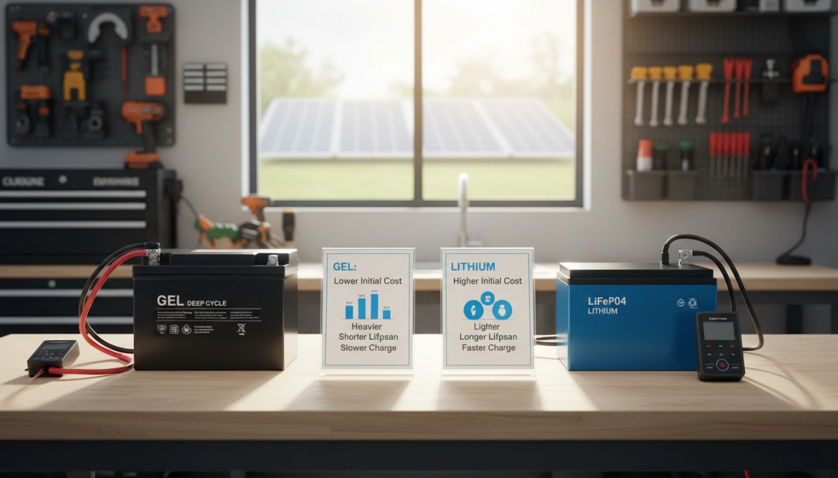 Comparaison des batteries Gel et Lithium pour l’alimentation hors réseau