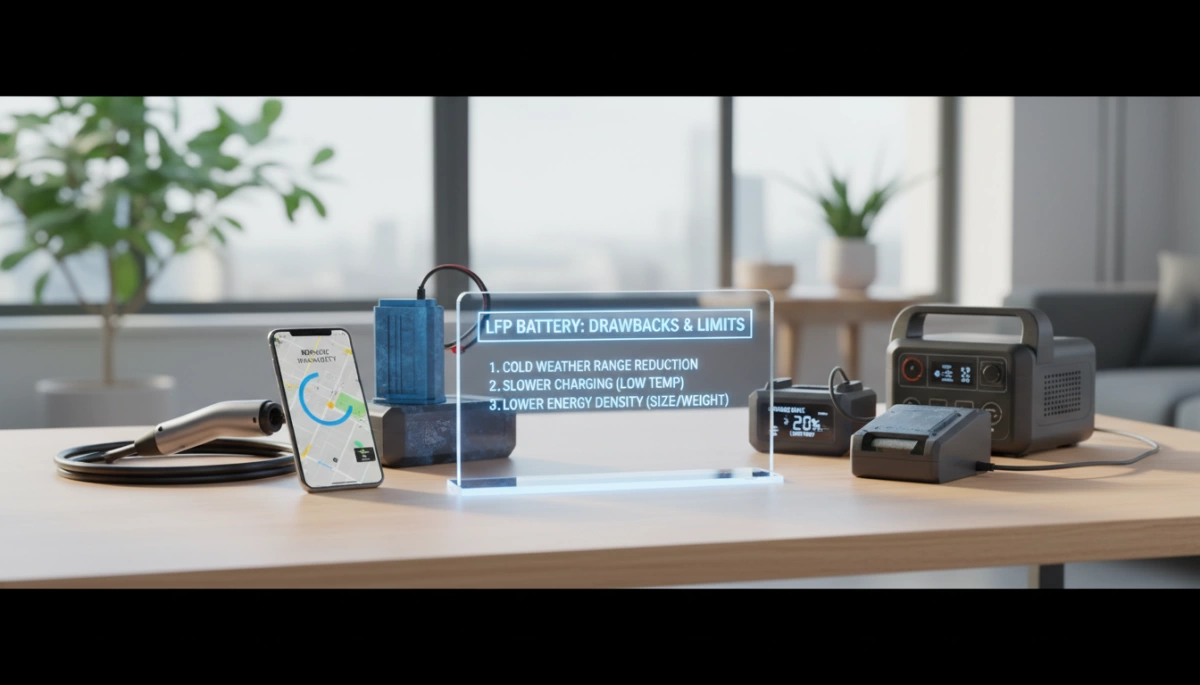 Inconvénients et limites de performance des batteries LFP
