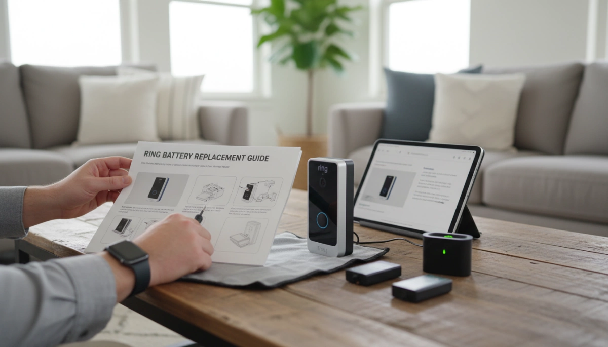 คู่มือการเปลี่ยนแบตเตอรี่ Ring