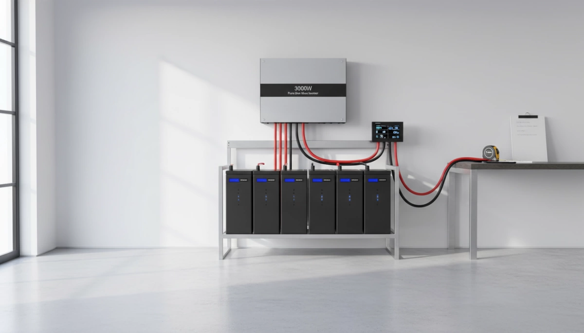 Dimensionnement du banc de batteries pour l'utilisation d'un onduleur de 3000W