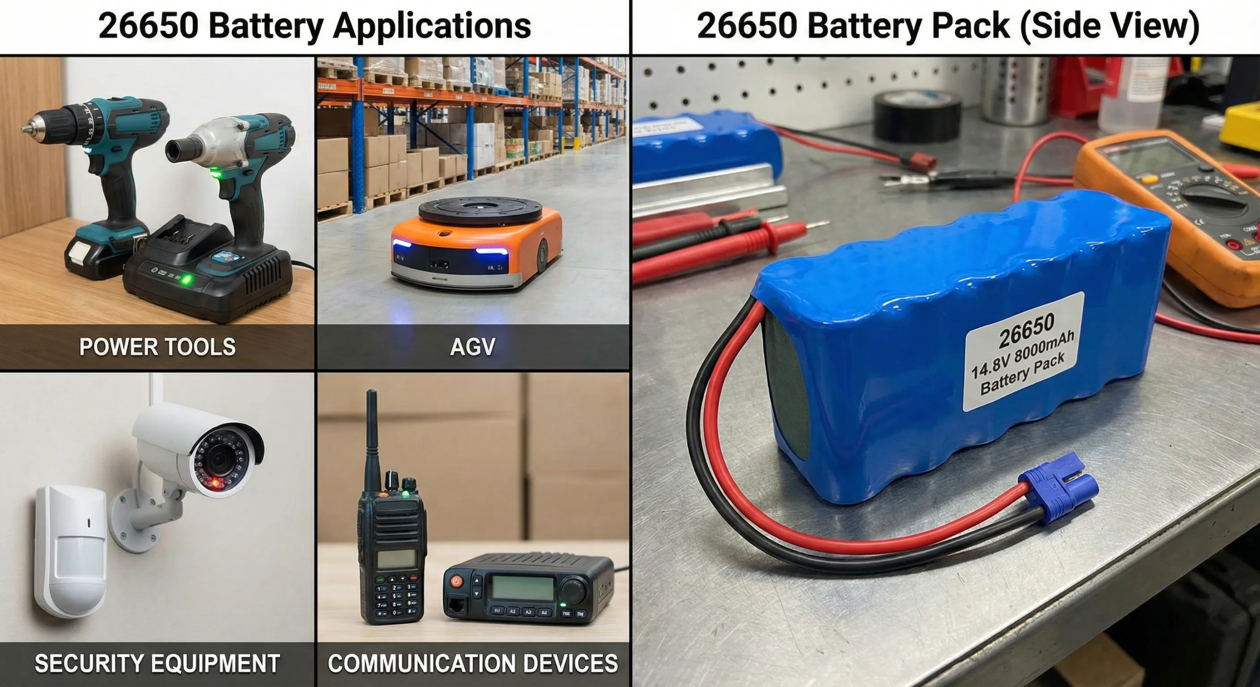 26650 şarjlı pil uygulamaları