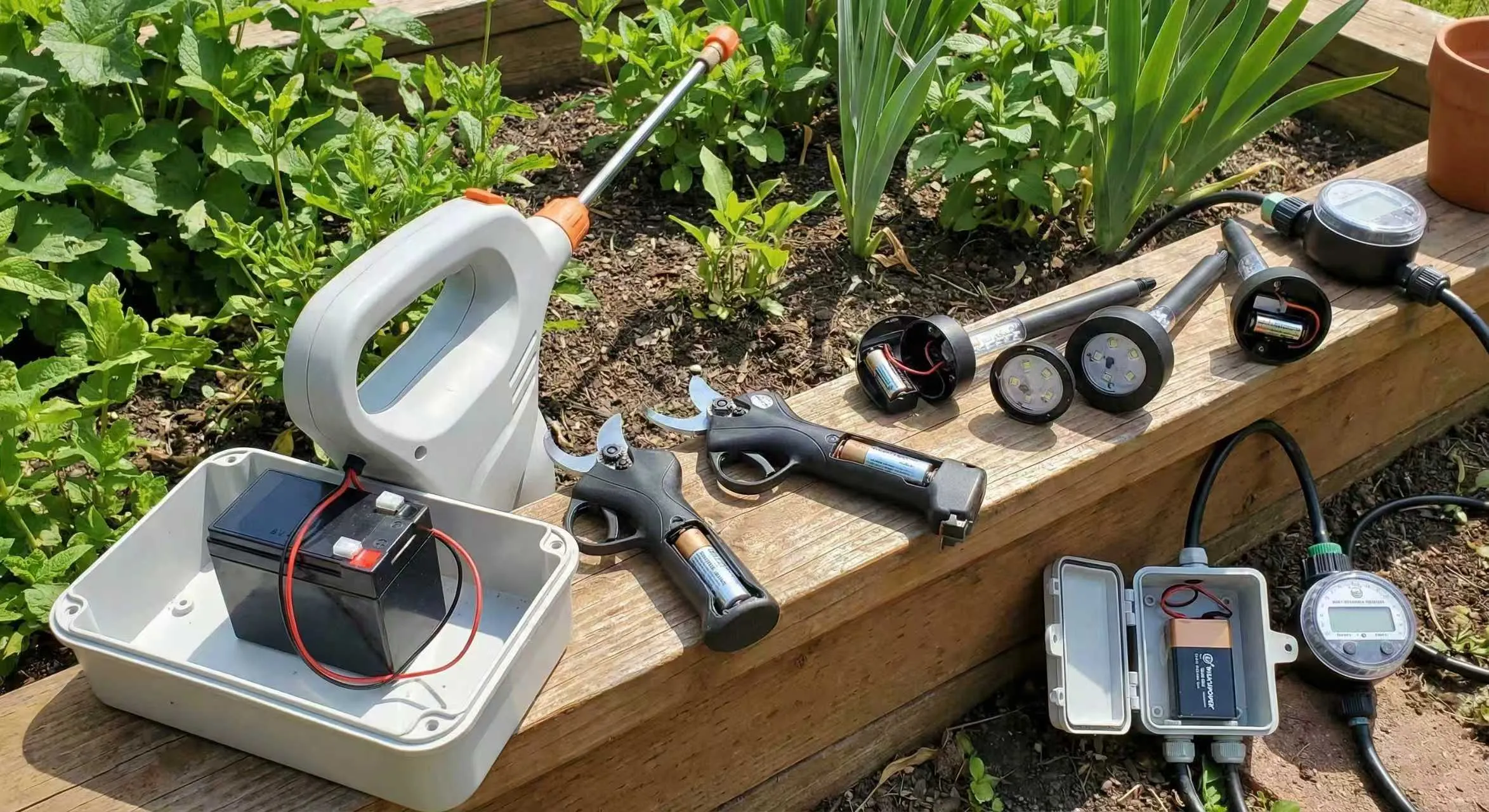 6V pil ile kablosuz bahçe aletleri