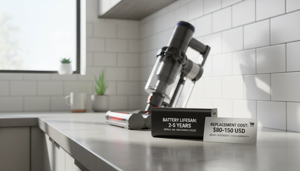 Lebensdauer und Austauschkosten von kabellosen Staubsaugerbatterien