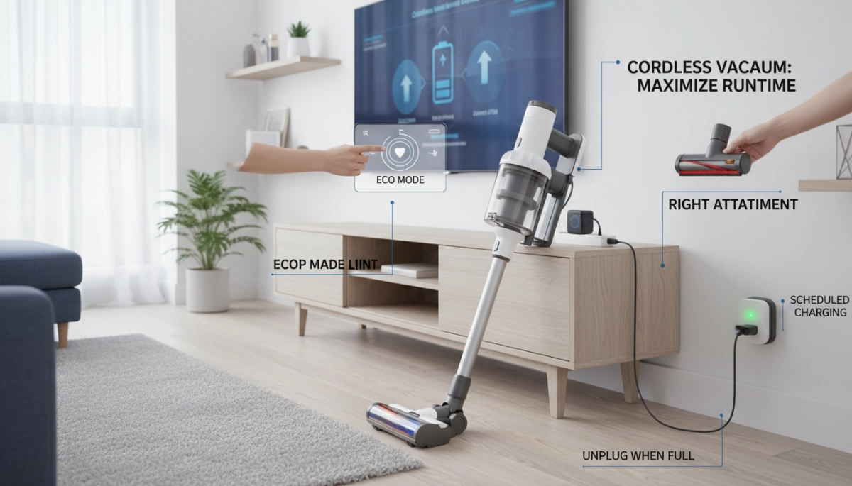 Советы по увеличению времени работы аккумулятора в беспроводных пылесосах