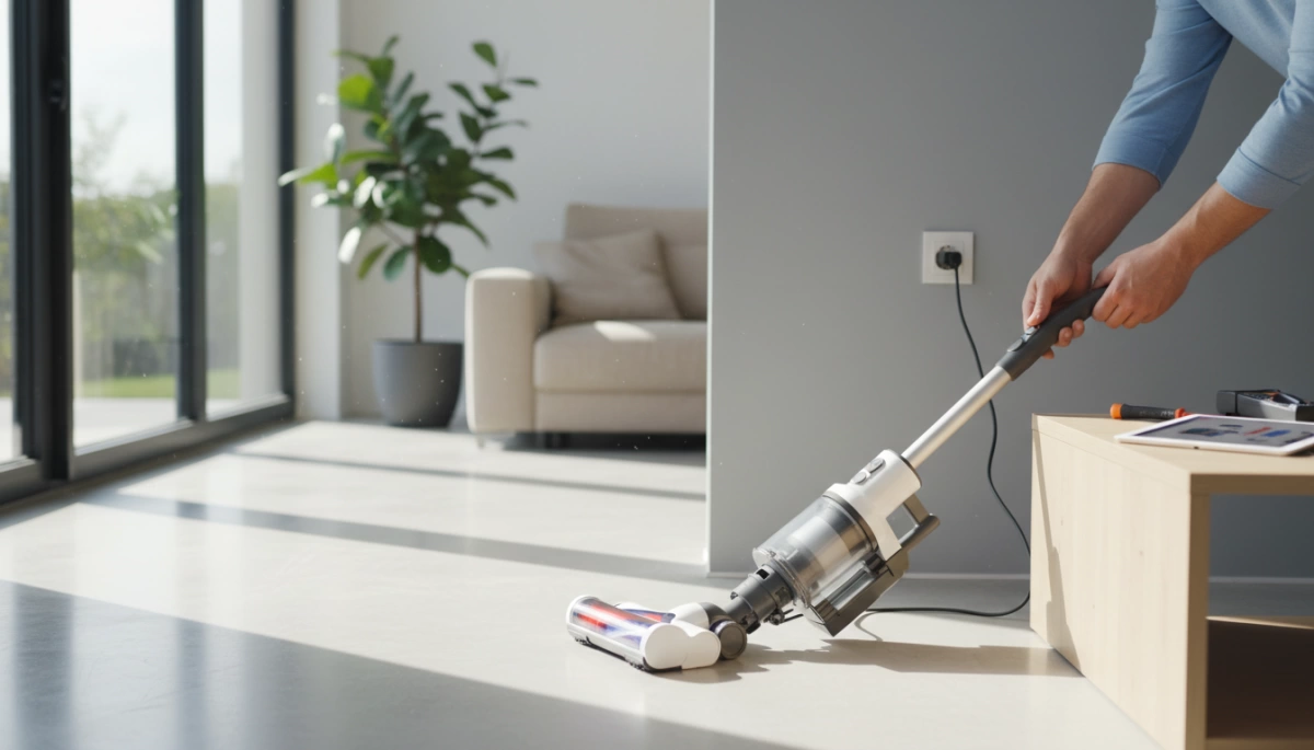 verificación de seguridad de la aspiradora que no carga