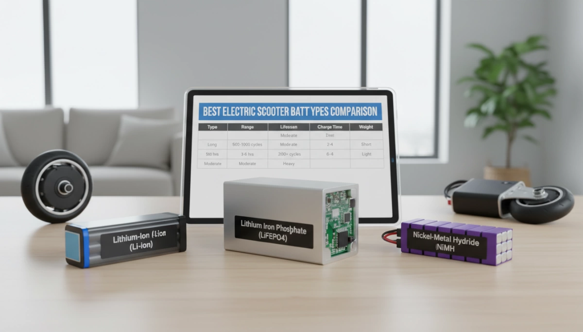 最適な電動スクーター用バッテリータイプの比較