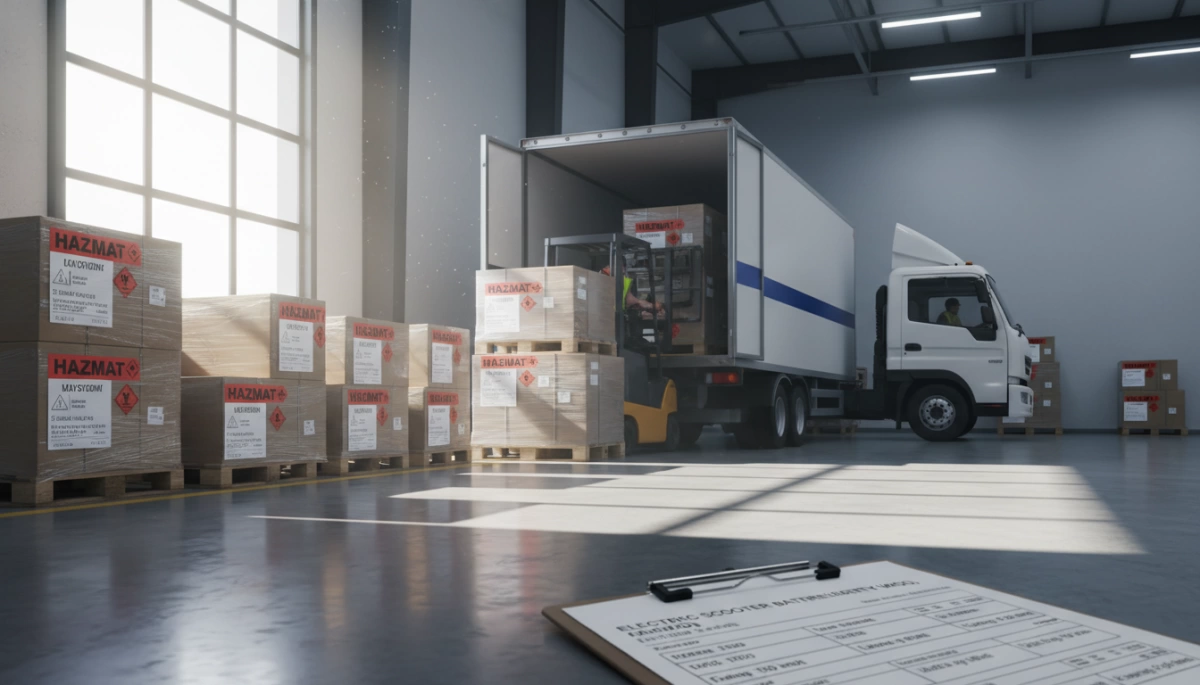 MOQ de baterías de scooter eléctrico y transporte de materiales peligrosos