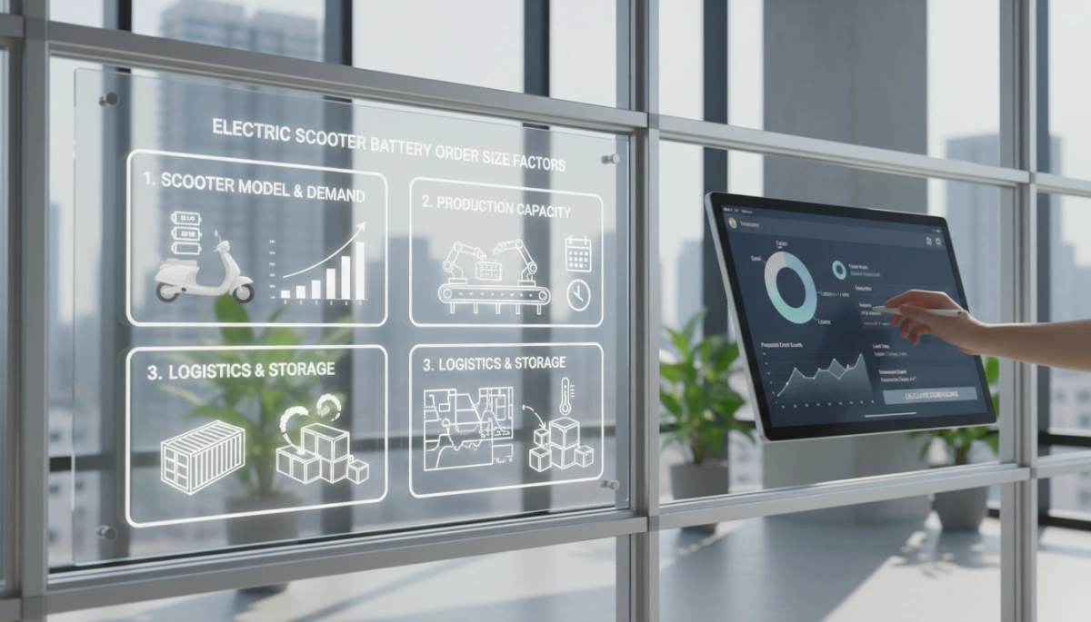 Factores del tamaño de pedido de baterías para scooter eléctrico