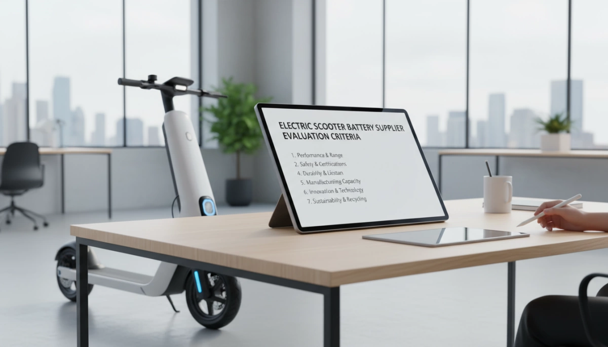 Evaluación de criterios de proveedor de baterías para patinetes eléctricos