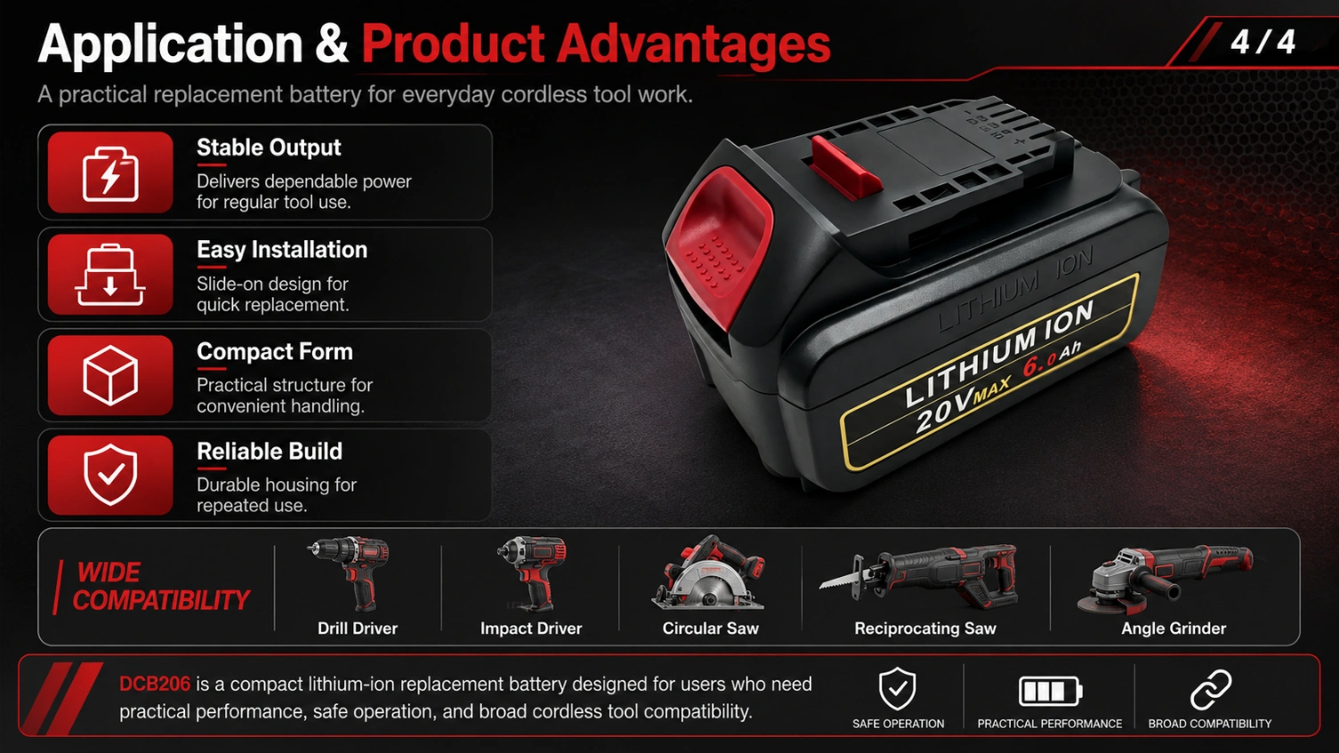 DeWalt DCB206 20V 6.0Ah view 4