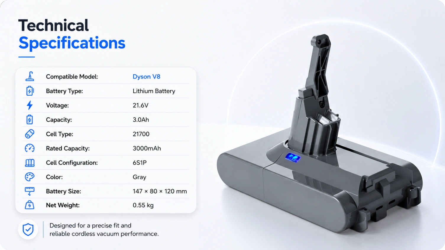 Dyson DSV8 21.6V 3.0Ah view 3