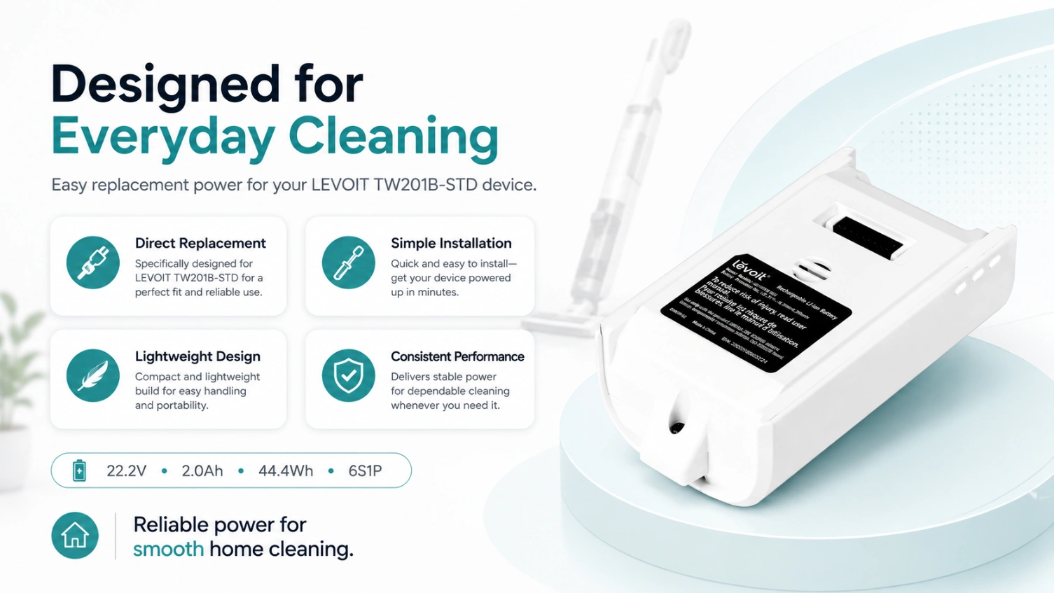 LEVOIT TW201B-STD 22,2V 2,0Ah vista 2